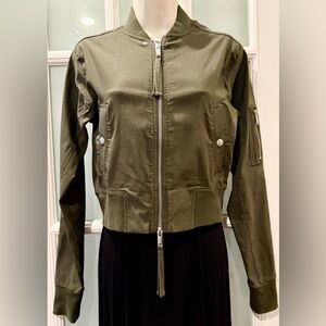THOM KROM Cropped Bomber Jacket